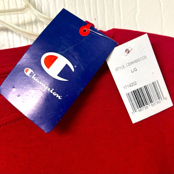 Champion Red Long Sleeve Tee with Indiana University Graphics NWT - Picture 6 of 6